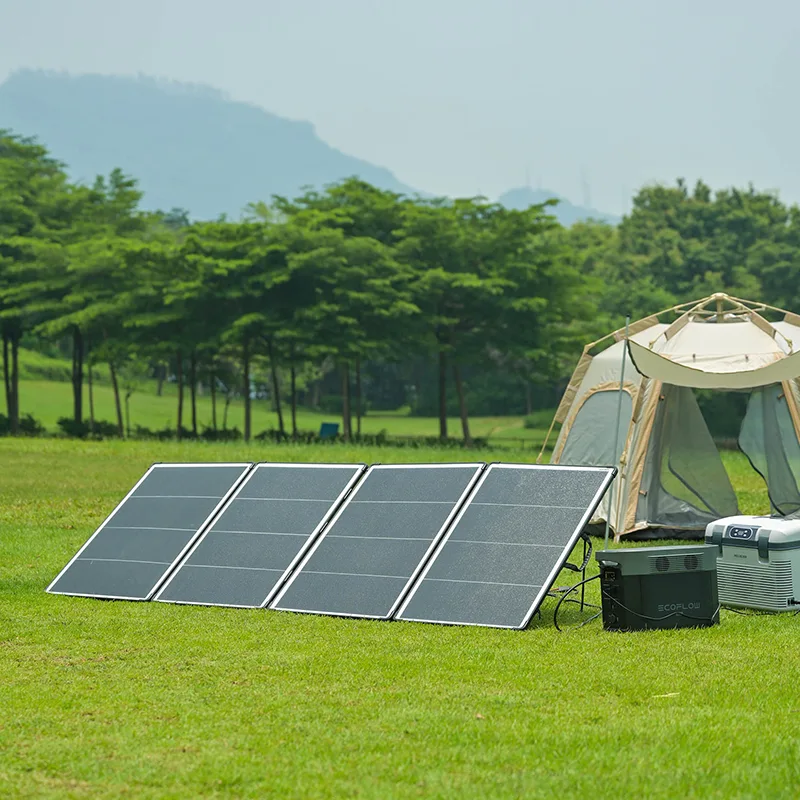 portable solar panels for camping on the grass