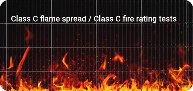 Class C flame spread Class C fire rating tests